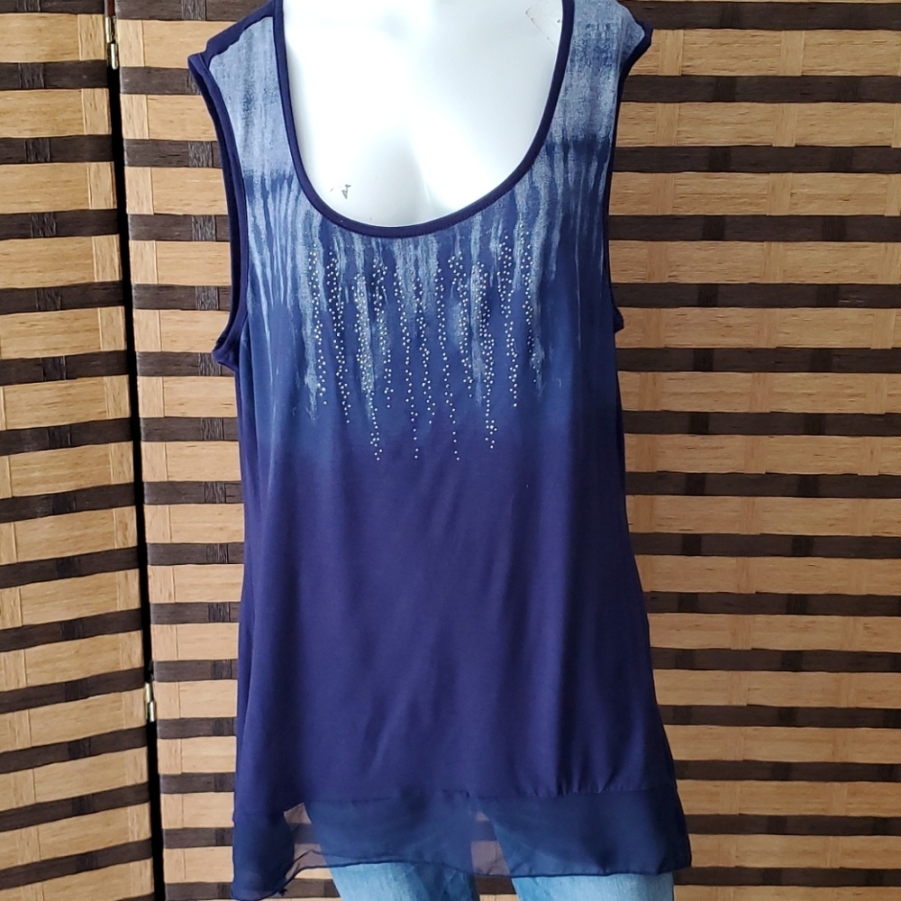 B.L.E.U.  Bling tank top